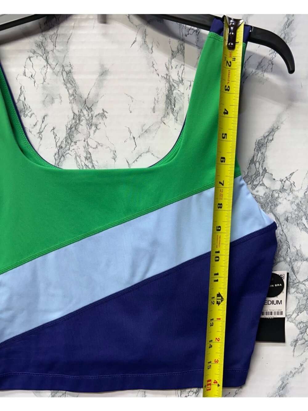 Ideology Medium Colorblock Cropped Tank Top With Built-In Bra Ideology Rapidry - Picture 3 of 9